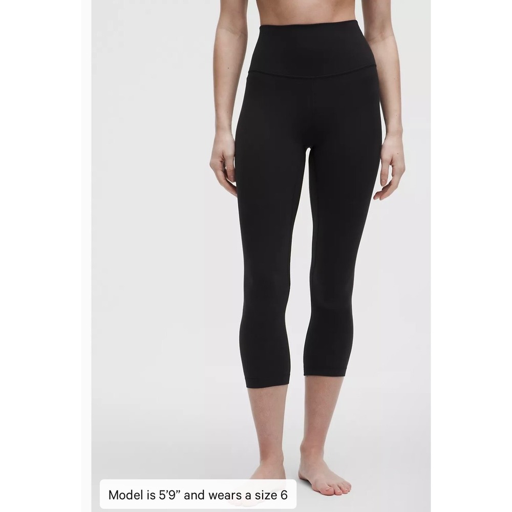 Lululemon Align High-Rise Crop 21 Black Yoga Leggings Size 6